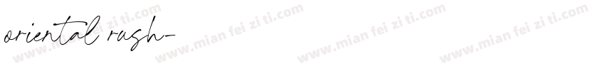 oriental rush字体转换